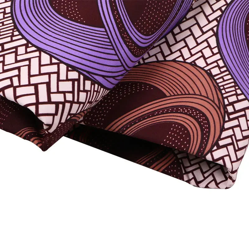 Ankara African Prints Fabric Patchwork Real Wax Dress Sewing Tissu Craft DIY Textile Material For Wedding 6Yards