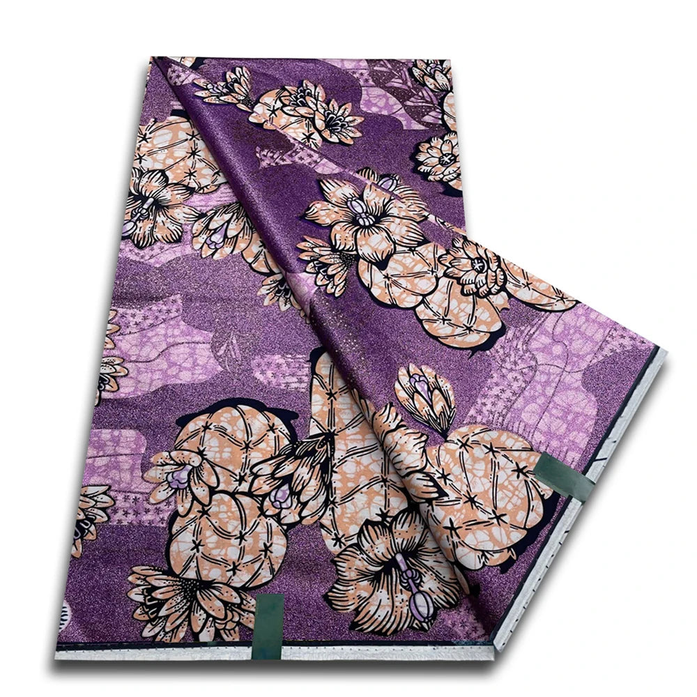 Grand Super 100% Cotton African Wax Fabric High Quality Wax Print Ankara Fabric For Sewing 6yards Women Fabric VL-40