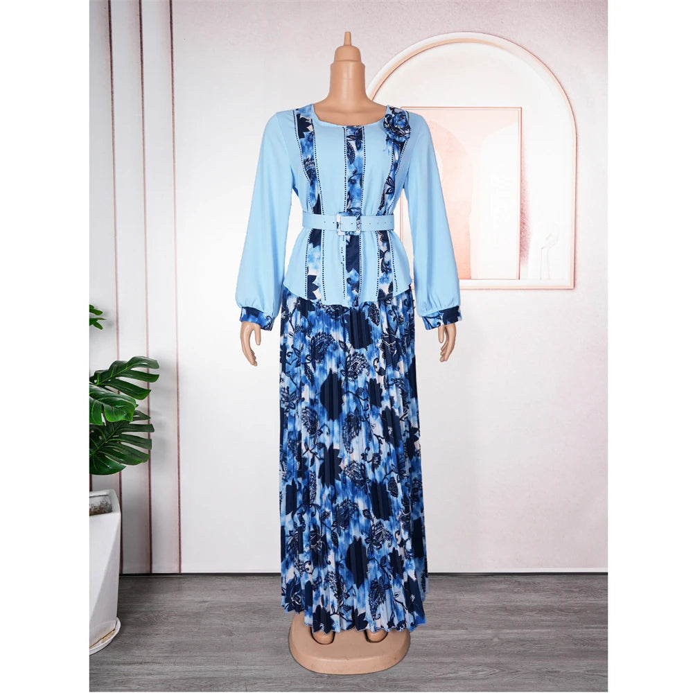Elegant African Dresses for Women 2025 New Summer Print Wedding Party Dress Dashiki Ankara Office Lady Outfits Africa Clothing