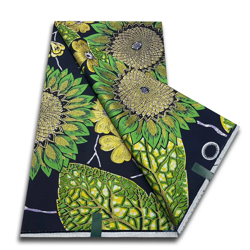 Grand Super 100% Cotton African Wax Fabric High Quality Wax Print Ankara Fabric For Sewing 6yards Women Fabric VL-40