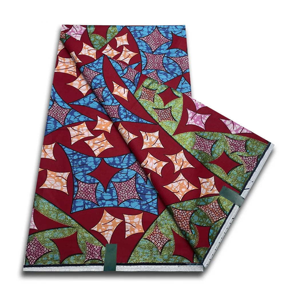 Grand Super 100% Cotton African Wax Fabric High Quality Wax Print Ankara Fabric For Sewing 6yards Women Fabric VL-40