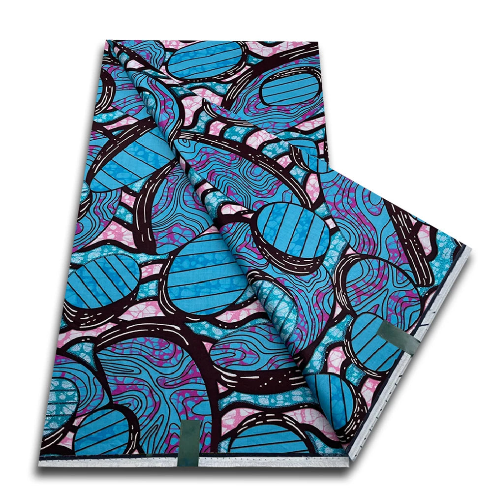 Grand Super 100% Cotton African Wax Fabric High Quality Wax Print Ankara Fabric For Sewing 6yards Women Fabric VL-40