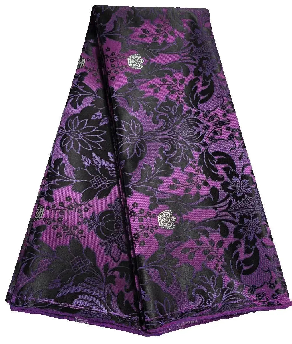 5 Yards Damask Lace Fabric Nigerian Brocade Aso Oke Materials Original Wool Damask DIY For King And Queens Clothes
