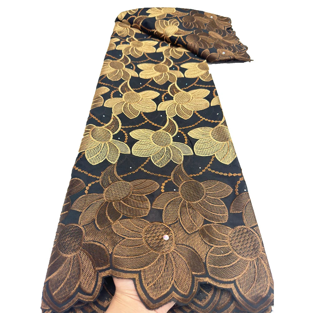 Africa Swiss Voile Lace In Switzerland Embroidered Cotton African Lace Fabric High Quality For Women Wedding Party Dress