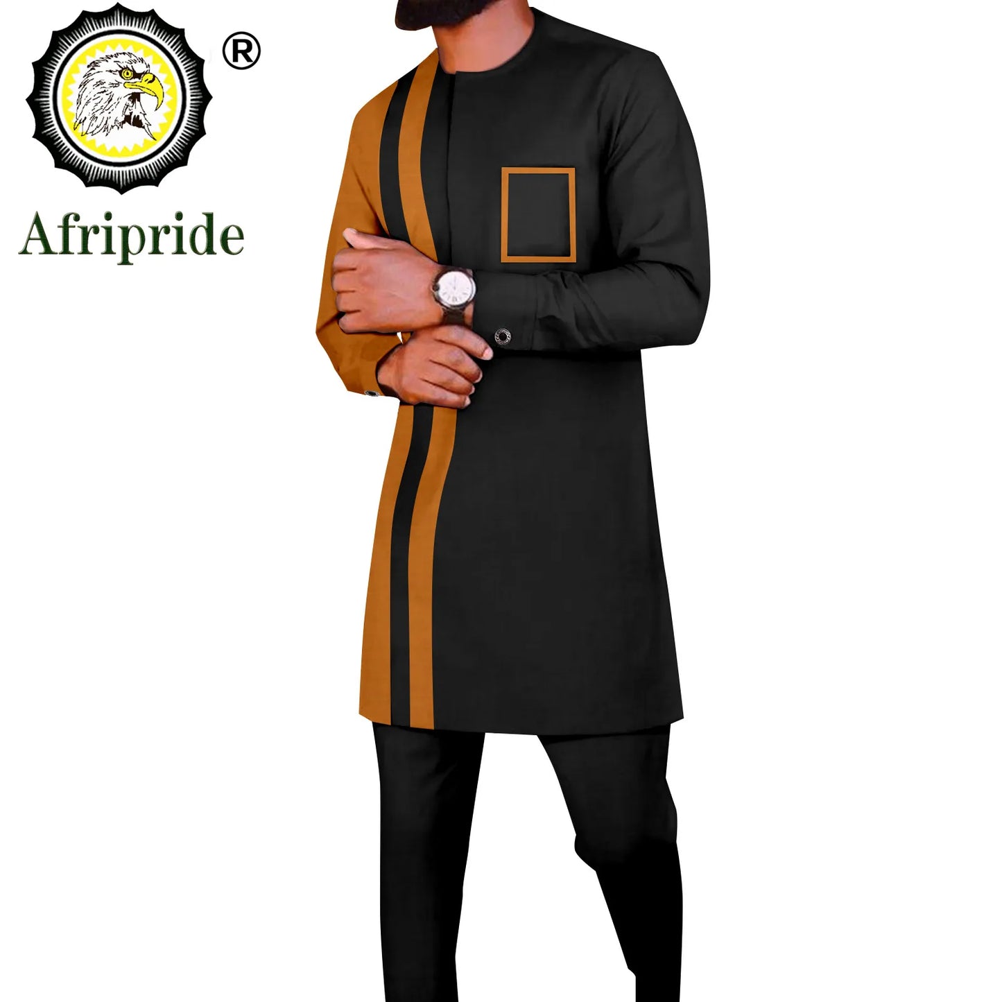 African Suits for Men Dashiki Shirts and Pants 2 Piece Set Tribal Outfits Ankara Attire Plus Size Tracksuit Pockets A2216094