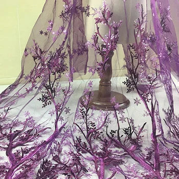 Quality champagne Embroidery French Net Lace Fabric 3D flower Tulle Lace African Lace Fabric for wedding Nigerian Party dress