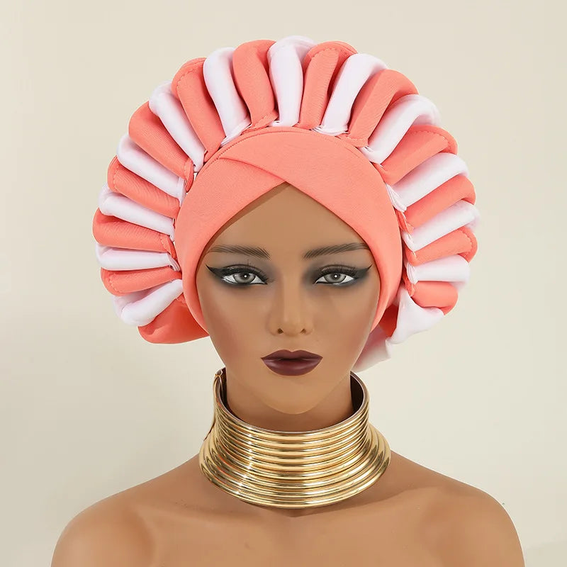 African Party Evening Wedding Hats for Women Summer Autumn African Women Caps African Headtie Outfits
