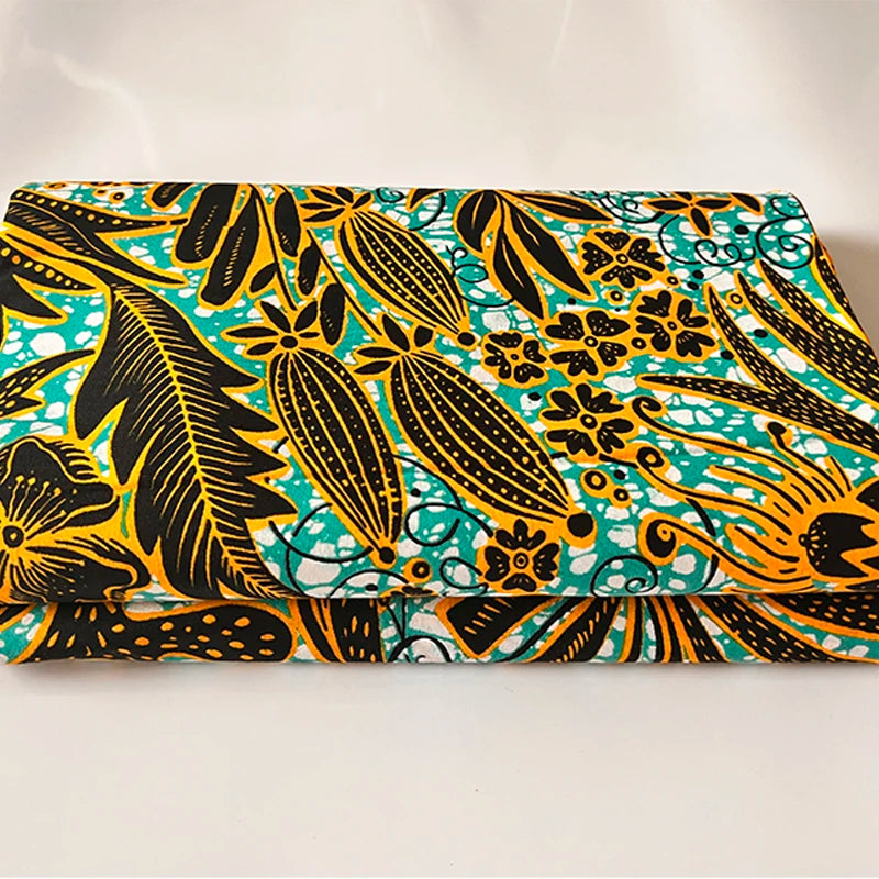 Ankara African cotton wax prints fabric real wax high quality 6 yards African fabric for dresses