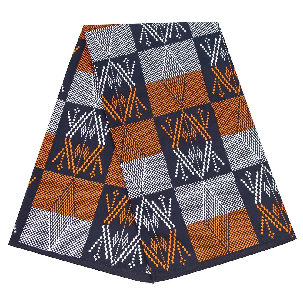 6 Yards African Real Wax Prints Fabric Ankara Cotton Material High Quality Fabric By The Yard Dress