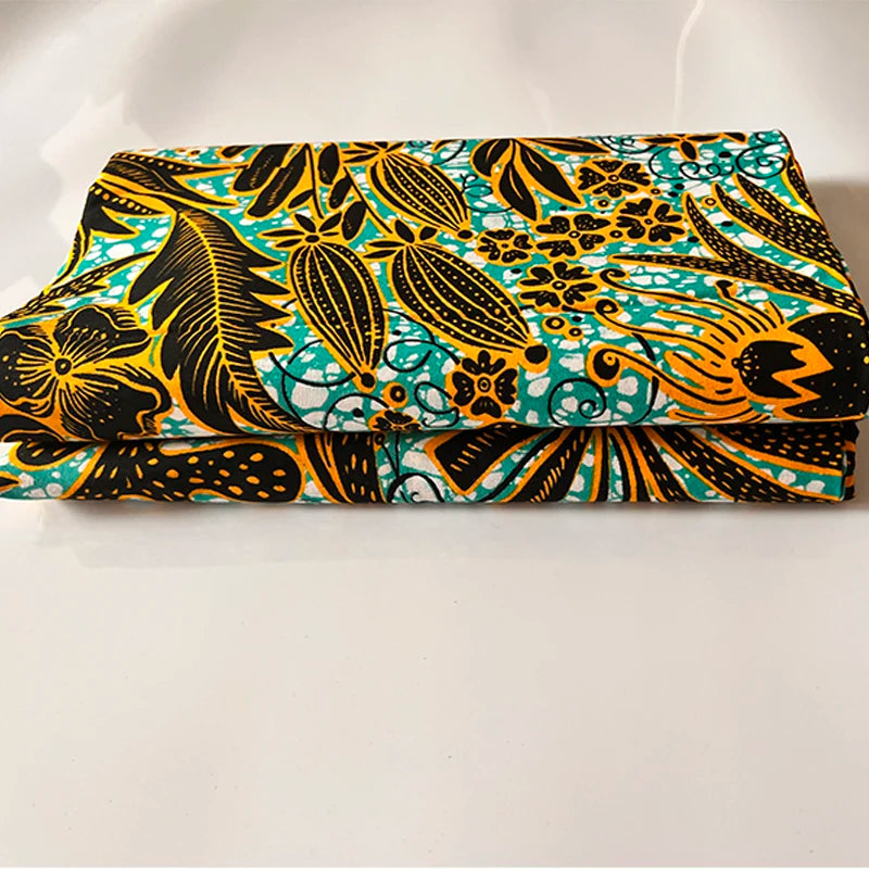 Ankara African cotton wax prints fabric real wax high quality 6 yards African fabric for dresses