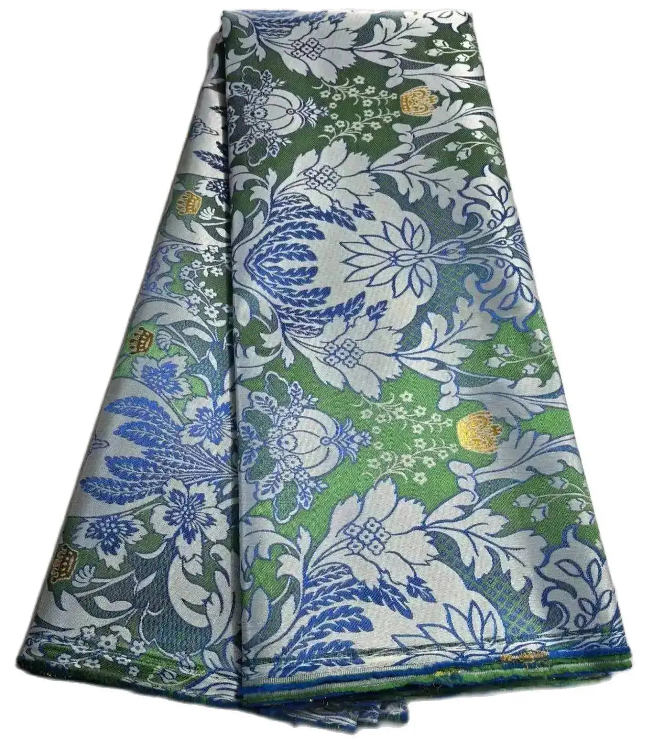 5 Yards Damask Lace Fabric Nigerian Brocade Aso Oke Materials Original Wool Damask DIY For King And Queens Clothes