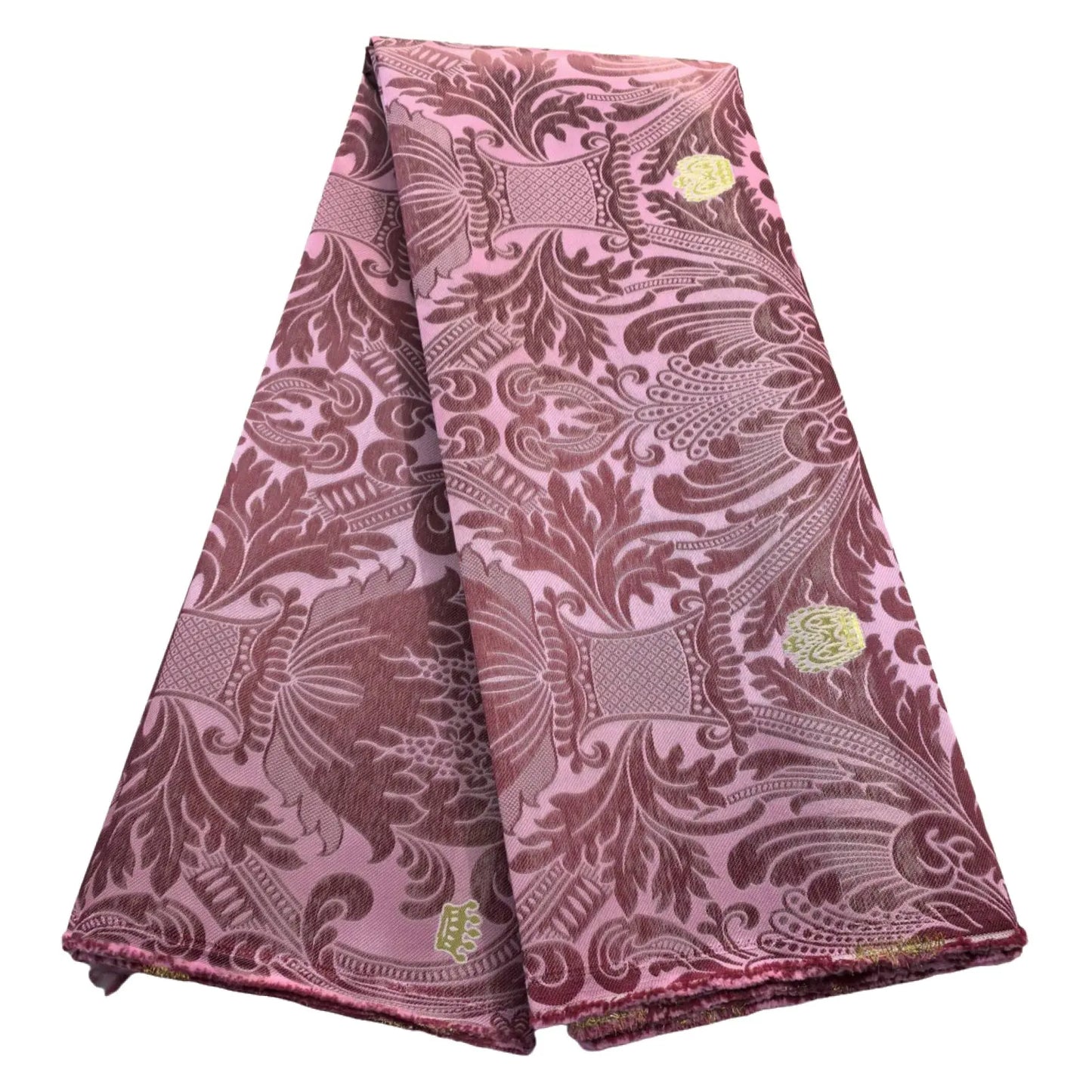 5 Yards Damask Lace Fabric Nigerian Brocade Aso Oke Materials Original Wool Damask DIY For King And Queens Clothes