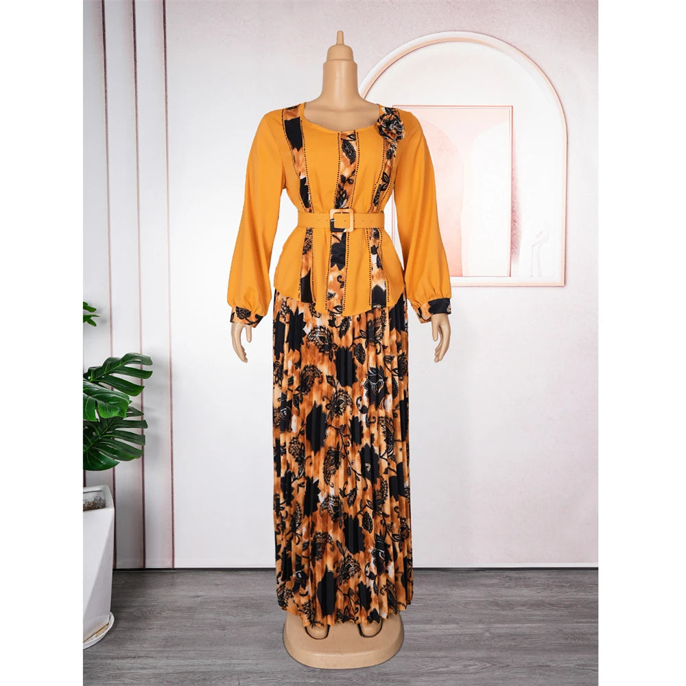 Elegant African Dresses for Women 2025 New Summer Print Wedding Party Dress Dashiki Ankara Office Lady Outfits Africa Clothing