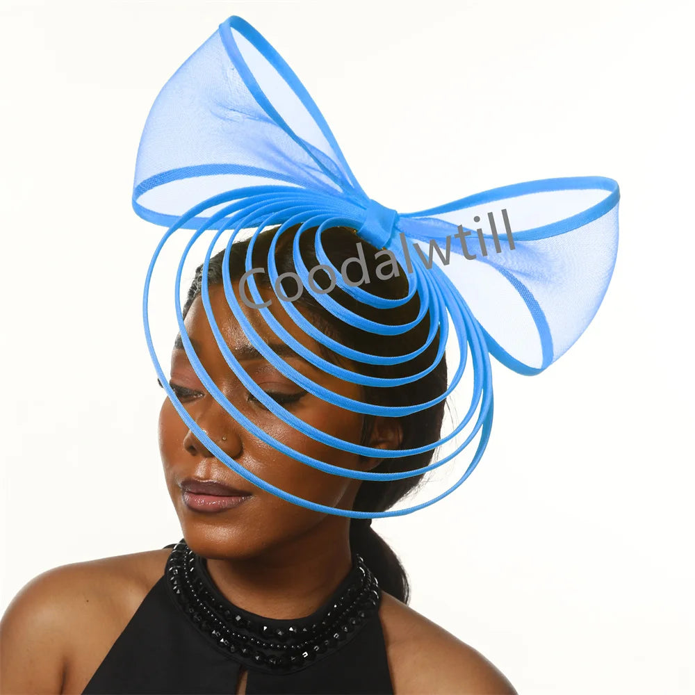 White Bow Fascinator Hats Ladies Church Luxury Wedding Hat Fascinating Women Occasion Event Chapeau Cap New Style Headwear