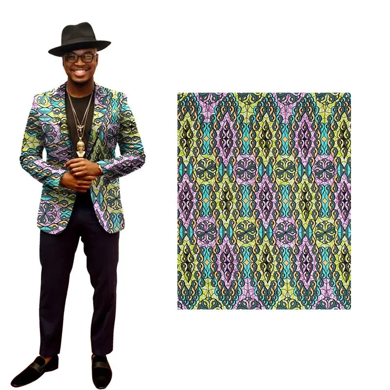 Newest Nigerian Ankara Material African Polyester Printed Fabric Dress Shirt Fabric Ethnic Style Wax Dyed Fabric