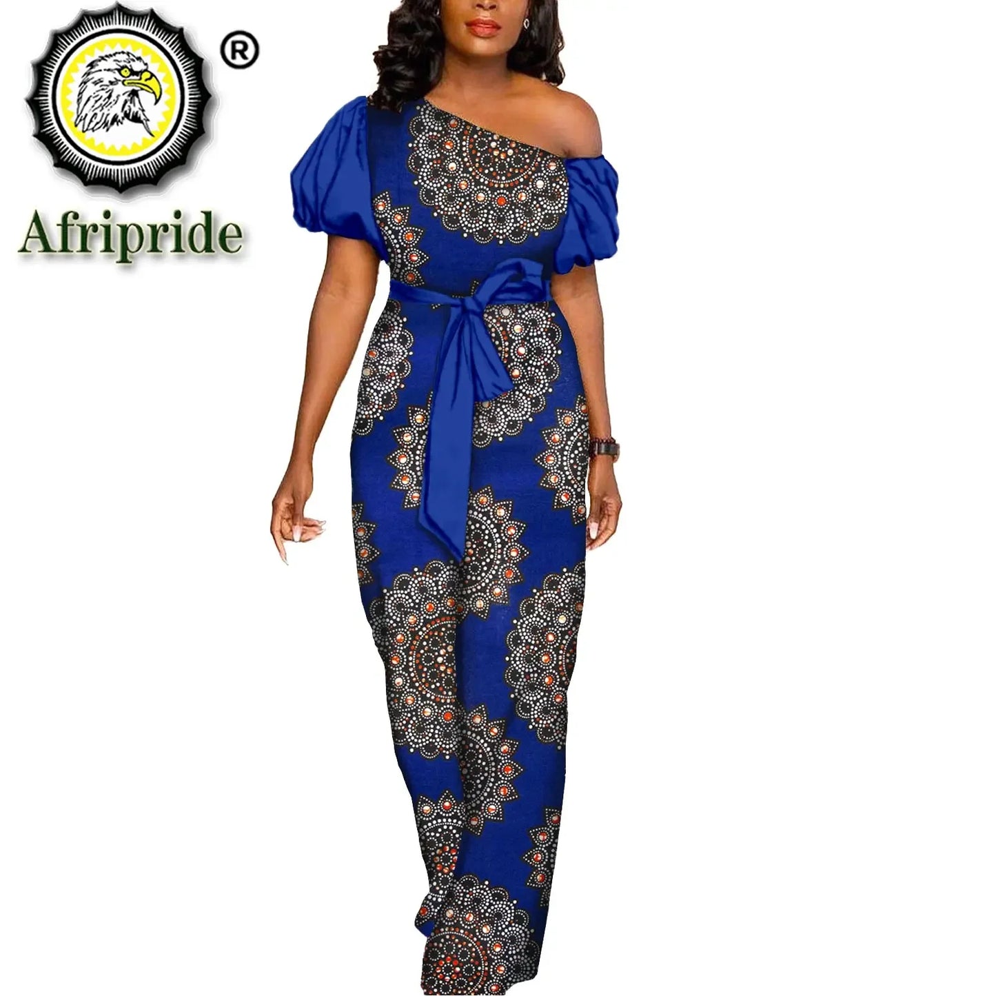 African Dresses for Women Maxi Dress Elegant Ankara Print Sleeveless High Waist African Clothes with Belt Formal outfit S2125036