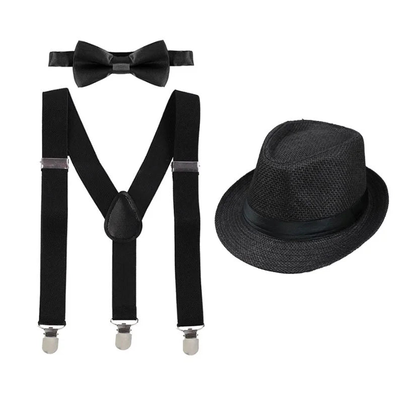 Baby & Kids Accessories Baby Boy Girls Cake Smash Photography Prop Hat Bowtie Suspenders Set Weddings Holidays Formal Events