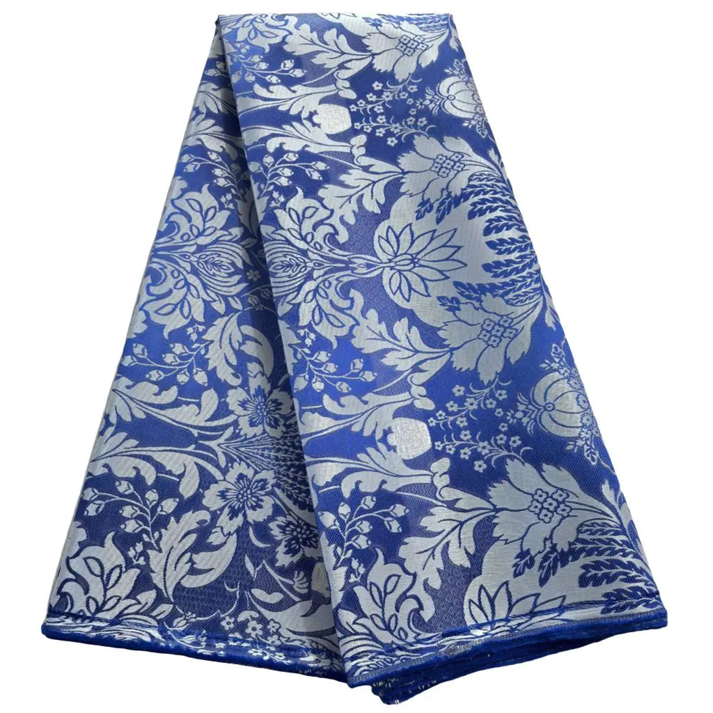 5 Yards Damask Lace Fabric Nigerian Brocade Aso Oke Materials Original Wool Damask DIY For King And Queens Clothes