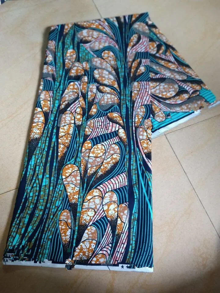 Most Popular Guaranteed Veritable African Real Wax Fabric High Quality 100% Cotton Ankara Wax Pagne Nigeria Women Style Dress