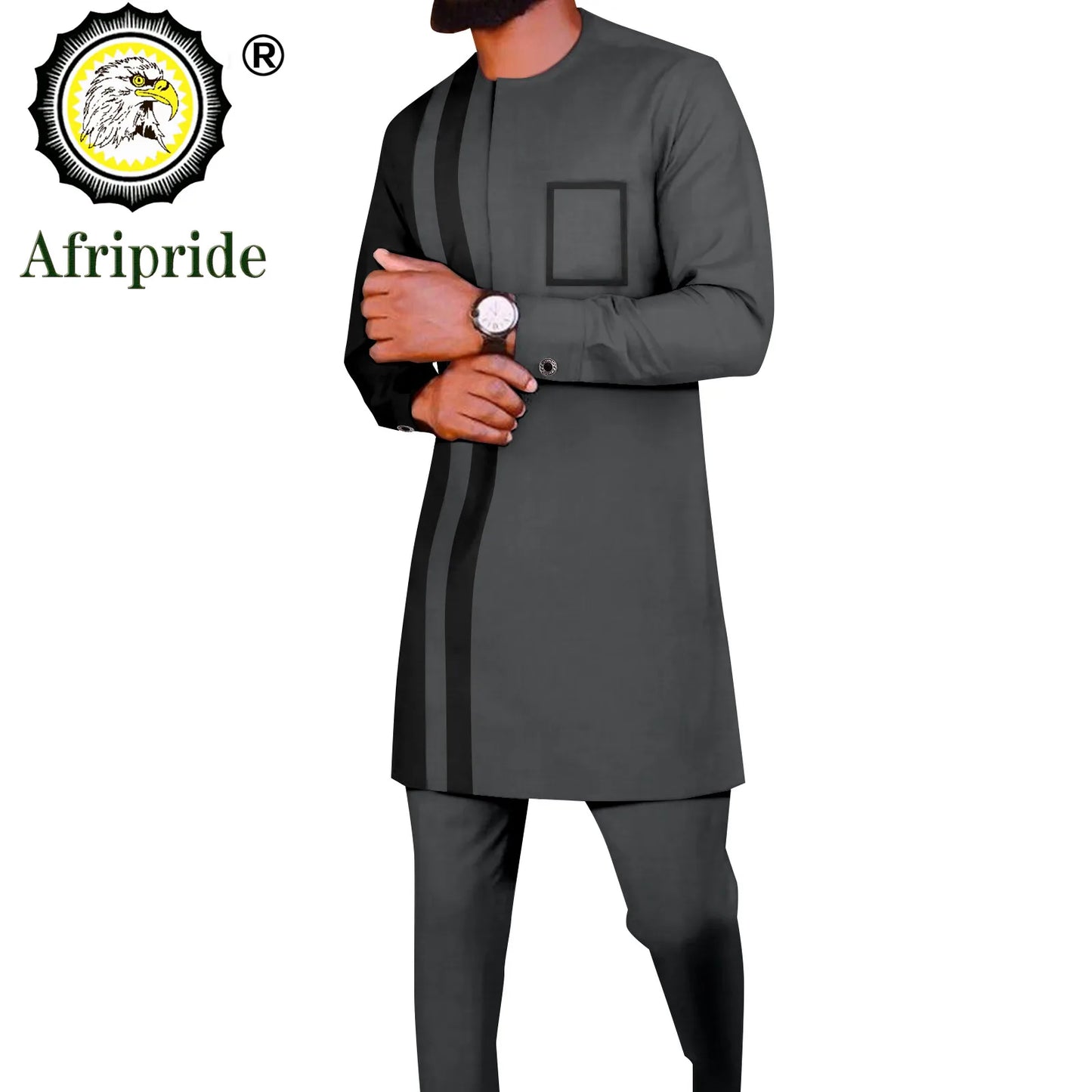 African Suits for Men Dashiki Shirts and Pants 2 Piece Set Tribal Outfits Ankara Attire Plus Size Tracksuit Pockets A2216094