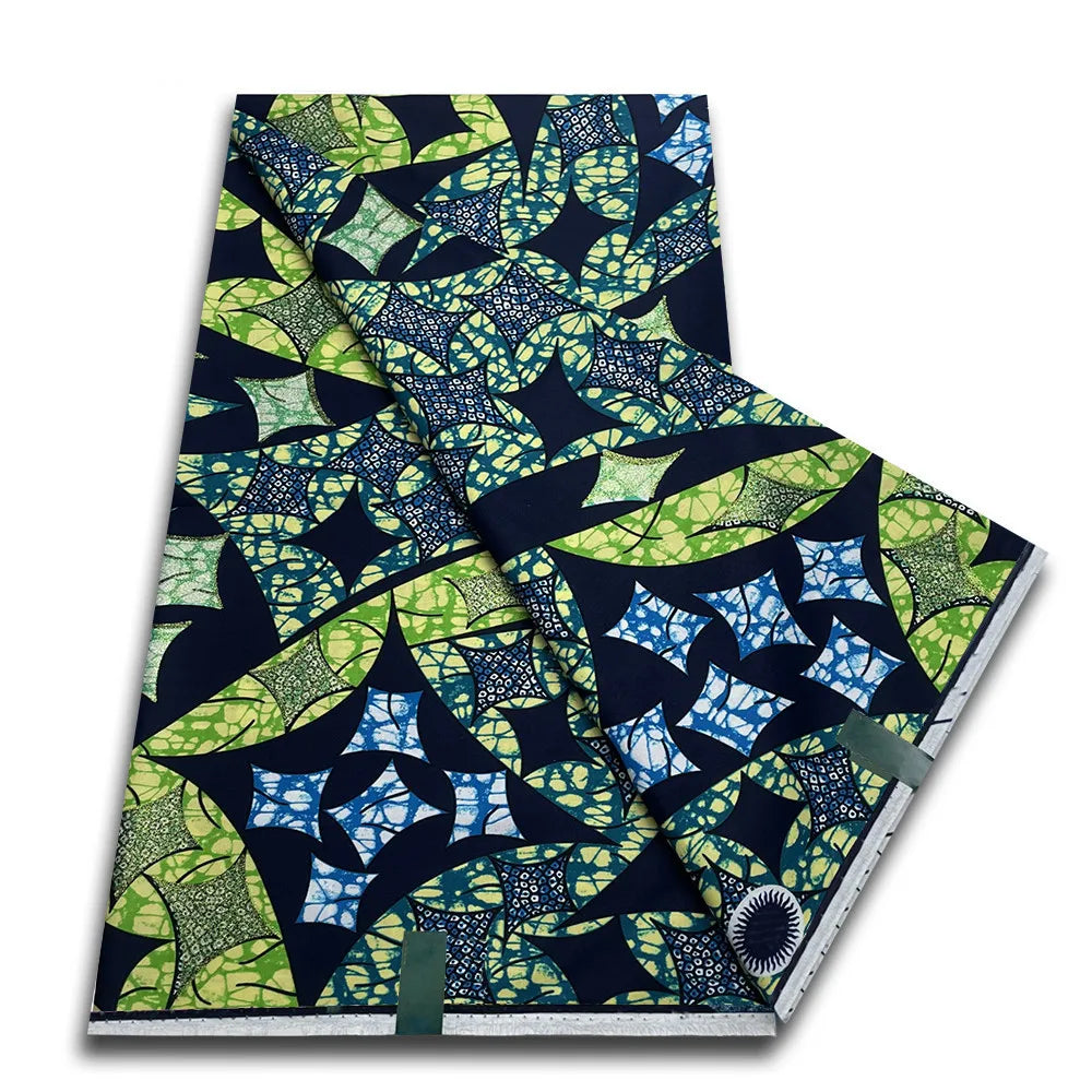 Grand Super 100% Cotton African Wax Fabric High Quality Wax Print Ankara Fabric For Sewing 6yards Women Fabric VL-40