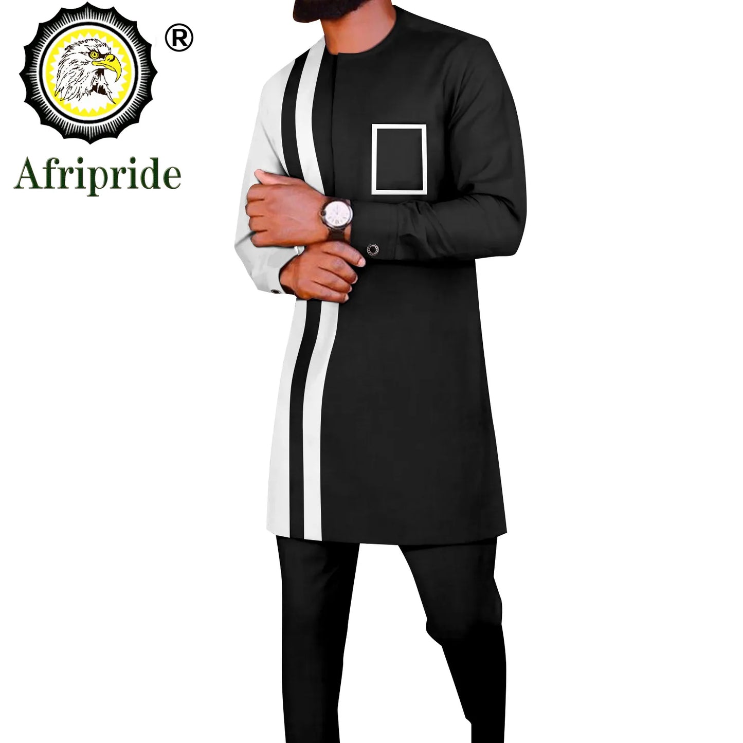 African Suits for Men Dashiki Shirts and Pants 2 Piece Set Tribal Outfits Ankara Attire Plus Size Tracksuit Pockets A2216094