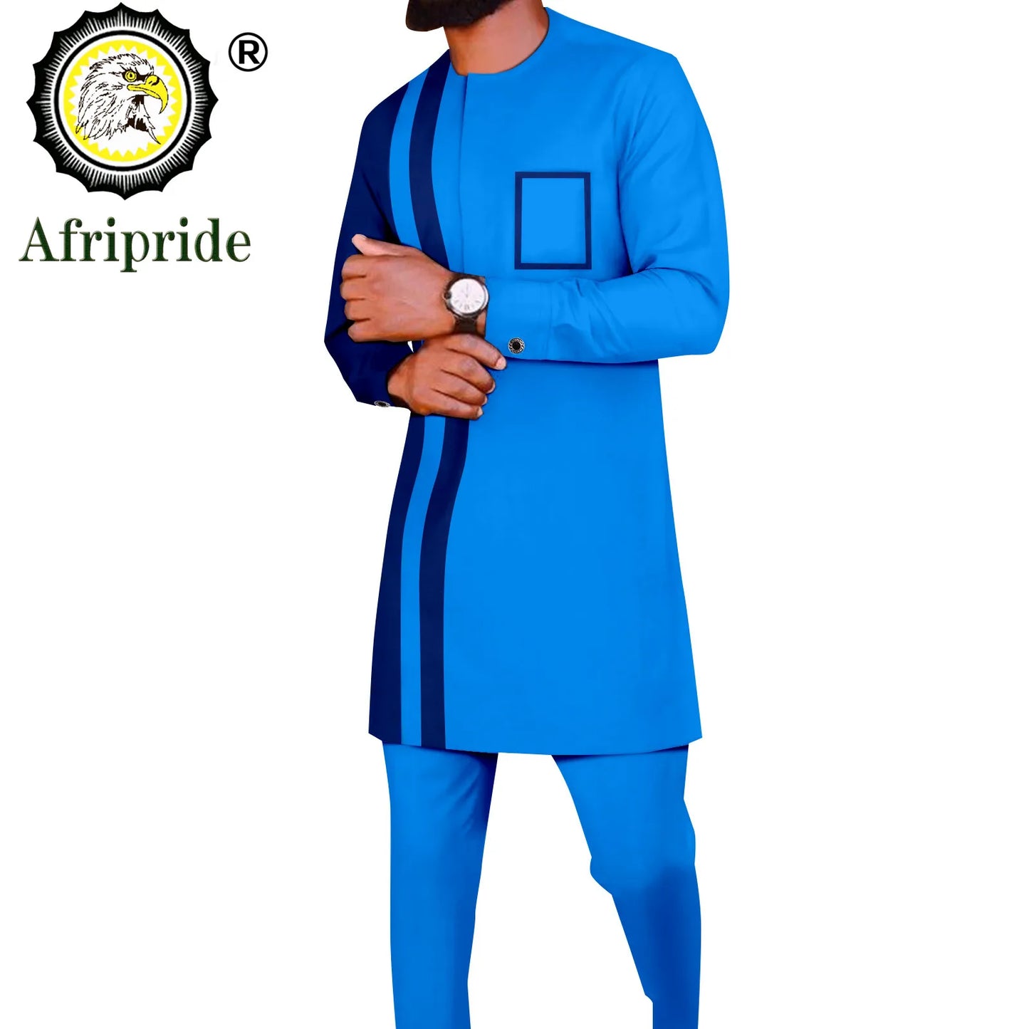 African Suits for Men Dashiki Shirts and Pants 2 Piece Set Tribal Outfits Ankara Attire Plus Size Tracksuit Pockets A2216094