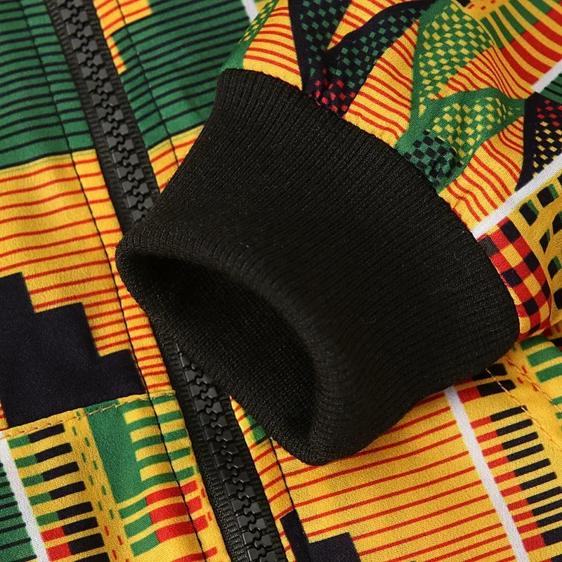 2Pcs Set African Dresses Kids Fashion Print Girls Zipper Coat Skirts Dashiki Bazin Fashion Children Riche Ankara African Clothes