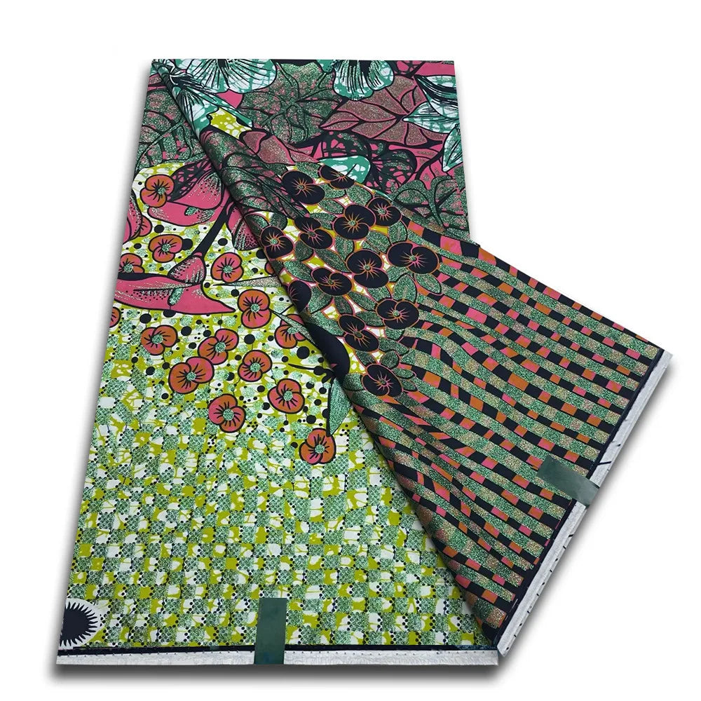 Grand Super 100% Cotton African Wax Fabric High Quality Wax Print Ankara Fabric For Sewing 6yards Women Fabric VL-40