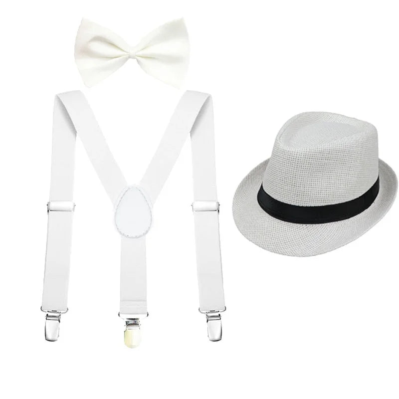 Baby & Kids Accessories Baby Boy Girls Cake Smash Photography Prop Hat Bowtie Suspenders Set Weddings Holidays Formal Events