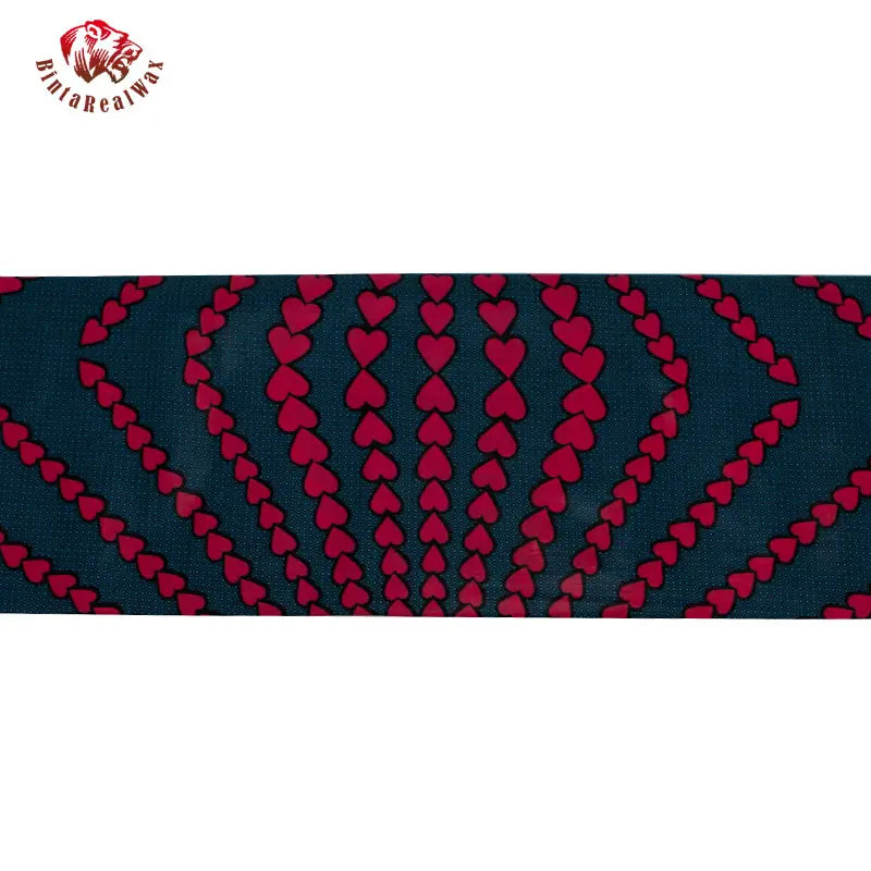 BintaRealWax Ankara Fabric rich bazin original 2023 Love pattern Print Fabric For sewing Wedding Dress Cotton Tissus 24FS1253