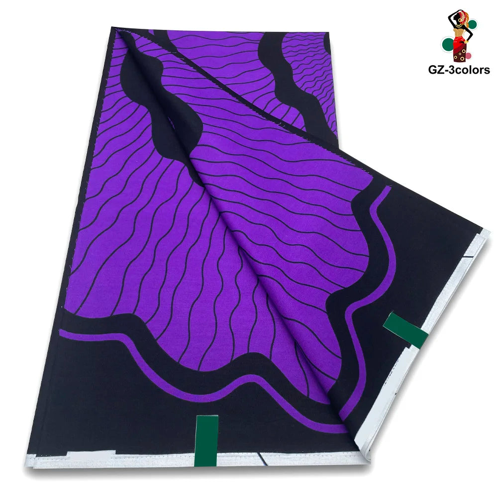 New Fashion African Wax Print Fabric 100% Cotton Ghana Nigeria Style High Quality Party Dress Real Ankara Wax Fabric Ghana