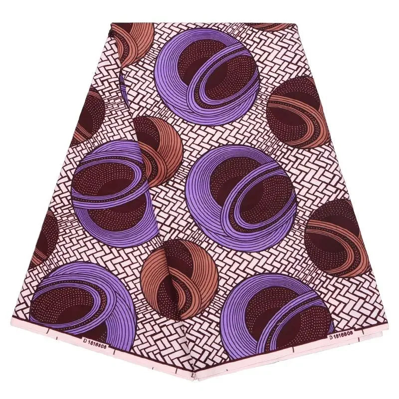 Ankara African Prints Fabric Patchwork Real Wax Dress Sewing Tissu Craft DIY Textile Material For Wedding 6Yards