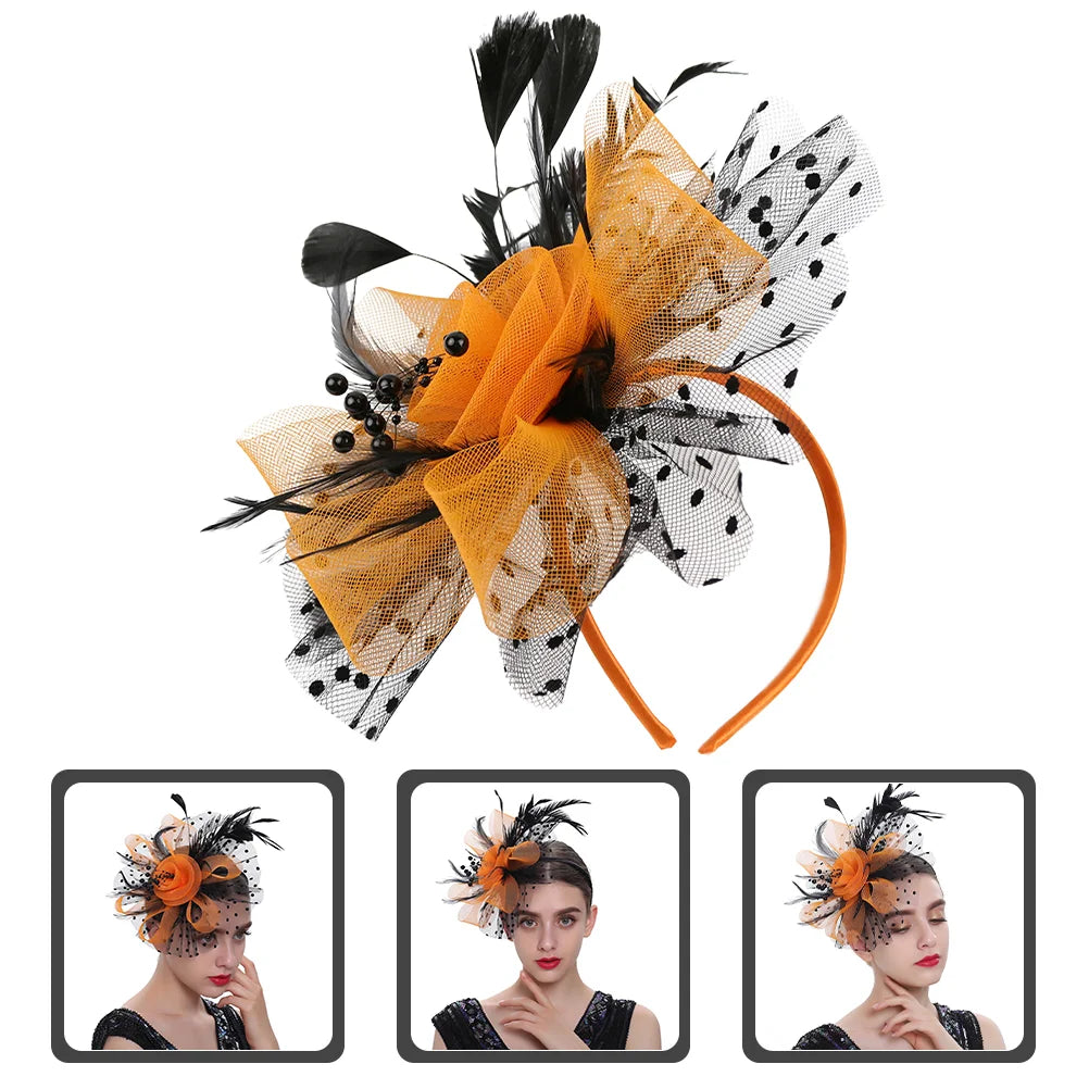 Guest Tea Party Hat Retro Decor Headpiece Bride Headdress Banquet Bridal Hair Accessories for Women