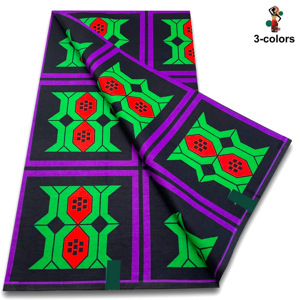 New Fashion African Wax Print Fabric 100% Cotton Ghana Nigeria Style High Quality Party Dress Real Ankara Wax Fabric Ghana
