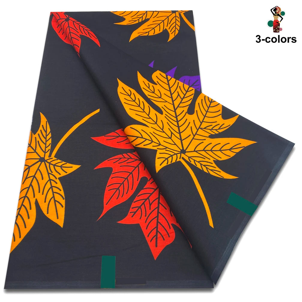 New Fashion African Wax Print Fabric 100% Cotton Ghana Nigeria Style High Quality Party Dress Real Ankara Wax Fabric Ghana