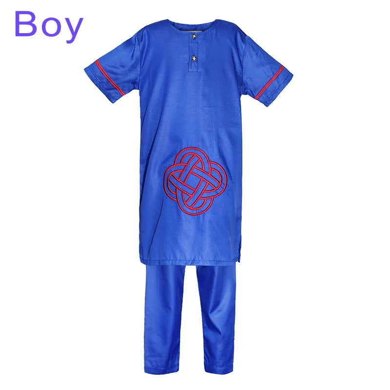H&D African Children Clothing Africa Kid Boy Girl Dashiki Shirts Suits Two 2 Piece Set Kids Outfit Child Girls Top Pant Sets