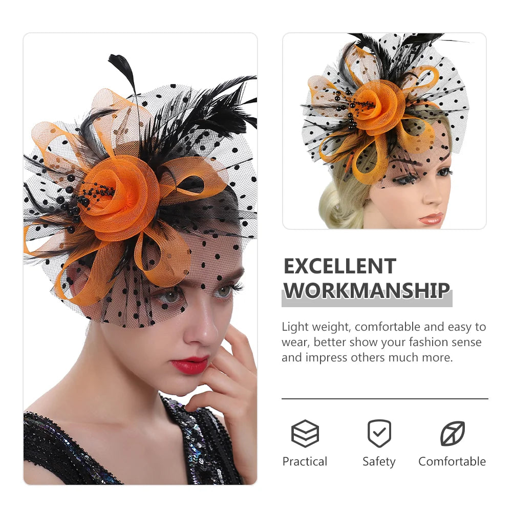 Guest Tea Party Hat Retro Decor Headpiece Bride Headdress Banquet Bridal Hair Accessories for Women