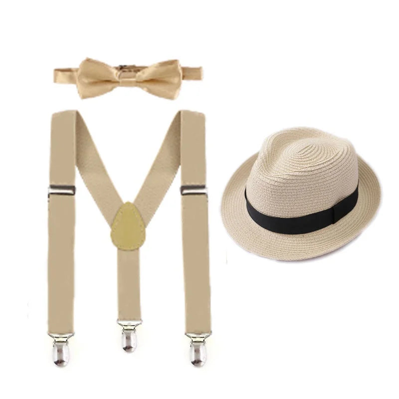 Baby & Kids Accessories Baby Boy Girls Cake Smash Photography Prop Hat Bowtie Suspenders Set Weddings Holidays Formal Events