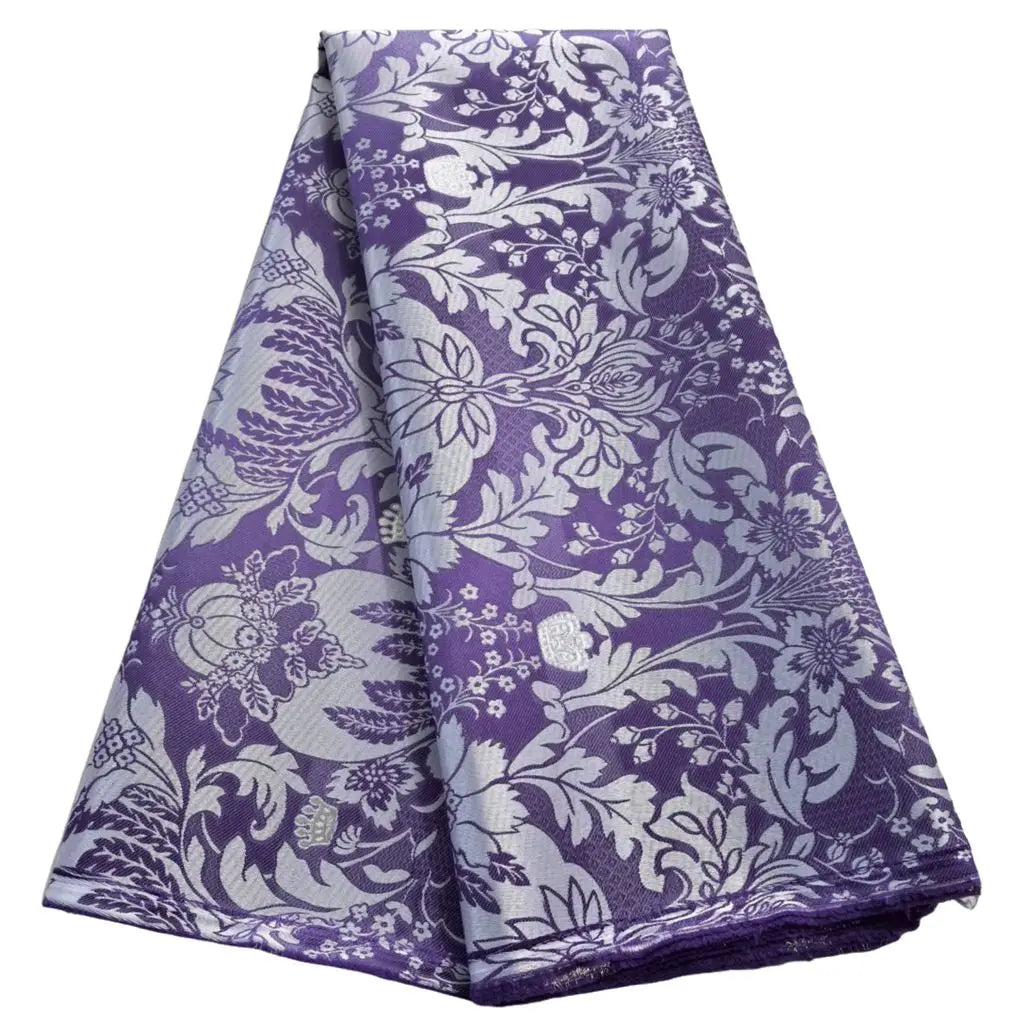 5 Yards Damask Lace Fabric Nigerian Brocade Aso Oke Materials Original Wool Damask DIY For King And Queens Clothes