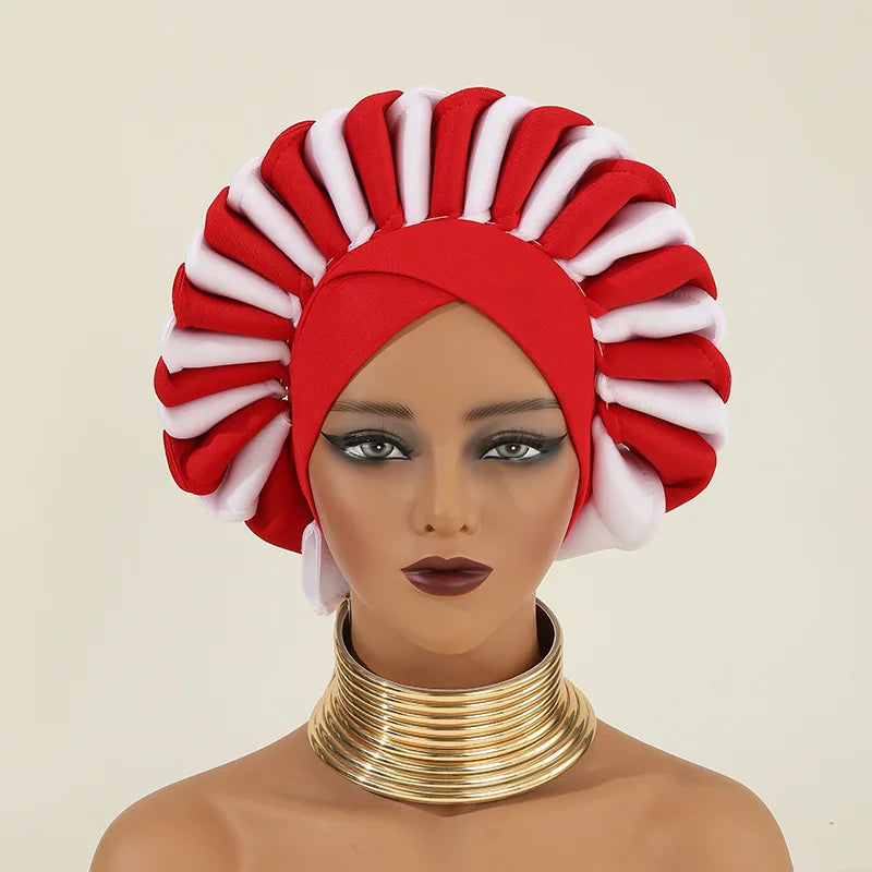 African Party Evening Wedding Hats for Women Summer Autumn African Women Caps African Headtie Outfits
