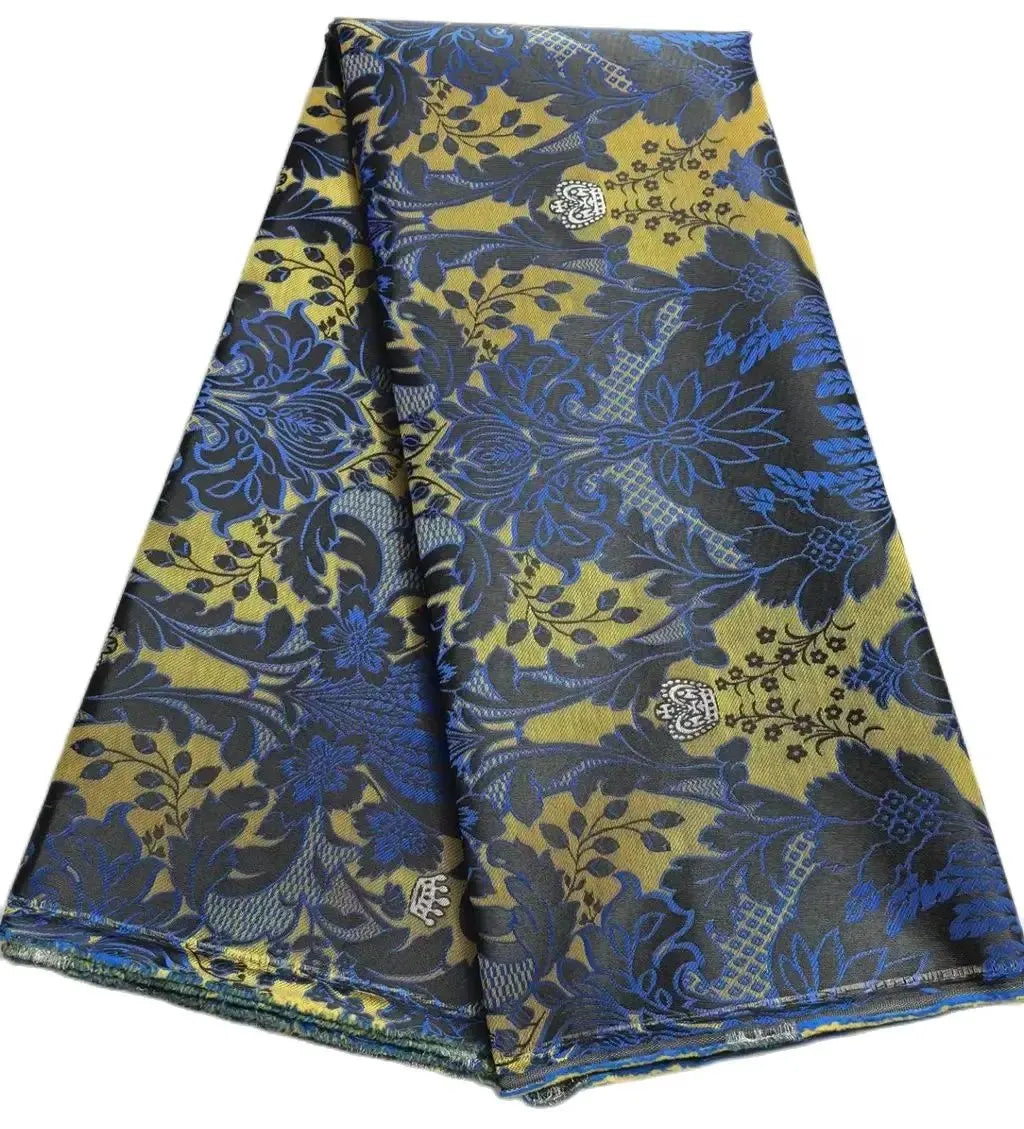 5 Yards Damask Lace Fabric Nigerian Brocade Aso Oke Materials Original Wool Damask DIY For King And Queens Clothes