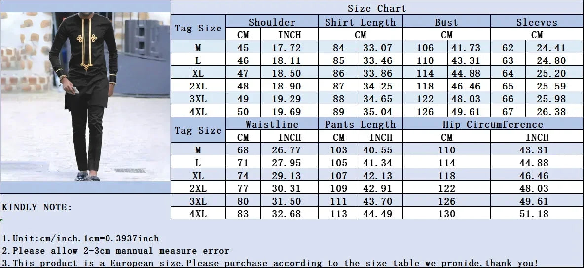 M-4XL African Clothes for Men Autumn Fashion Dashiki Long Sleeve O-neck White Yellow Plus Size 2 PCS Top Pant Matching Sets