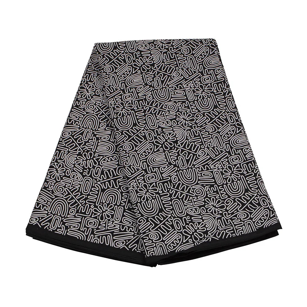 6 Yards New Guaranteed Veritable Original Real Wax Ankara African Print Fabric 100% Cotton For Party Dress Tissus