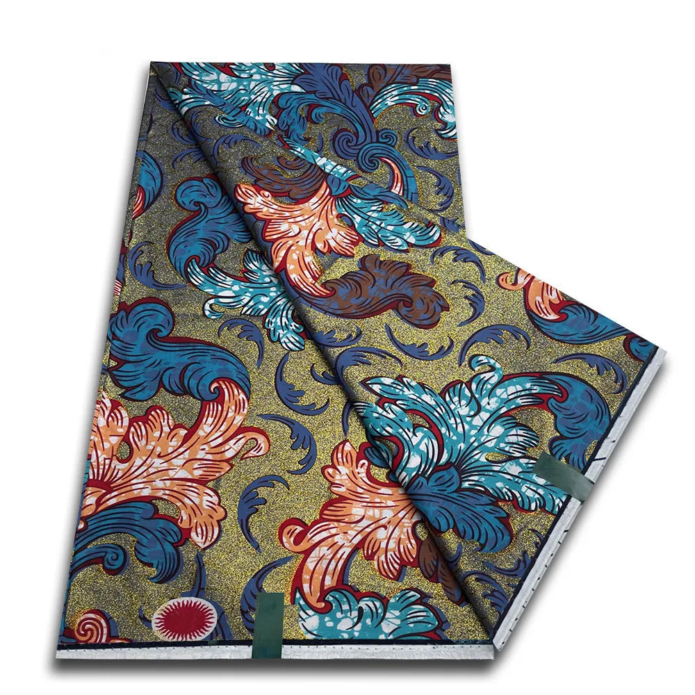 Grand Super 100% Cotton African Wax Fabric High Quality Wax Print Ankara Fabric For Sewing 6yards Women Fabric VL-40