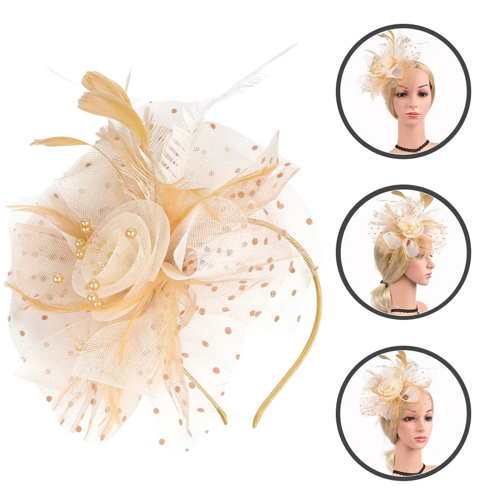 Guest Tea Party Hat Retro Decor Headpiece Bride Headdress Banquet Bridal Hair Accessories for Women