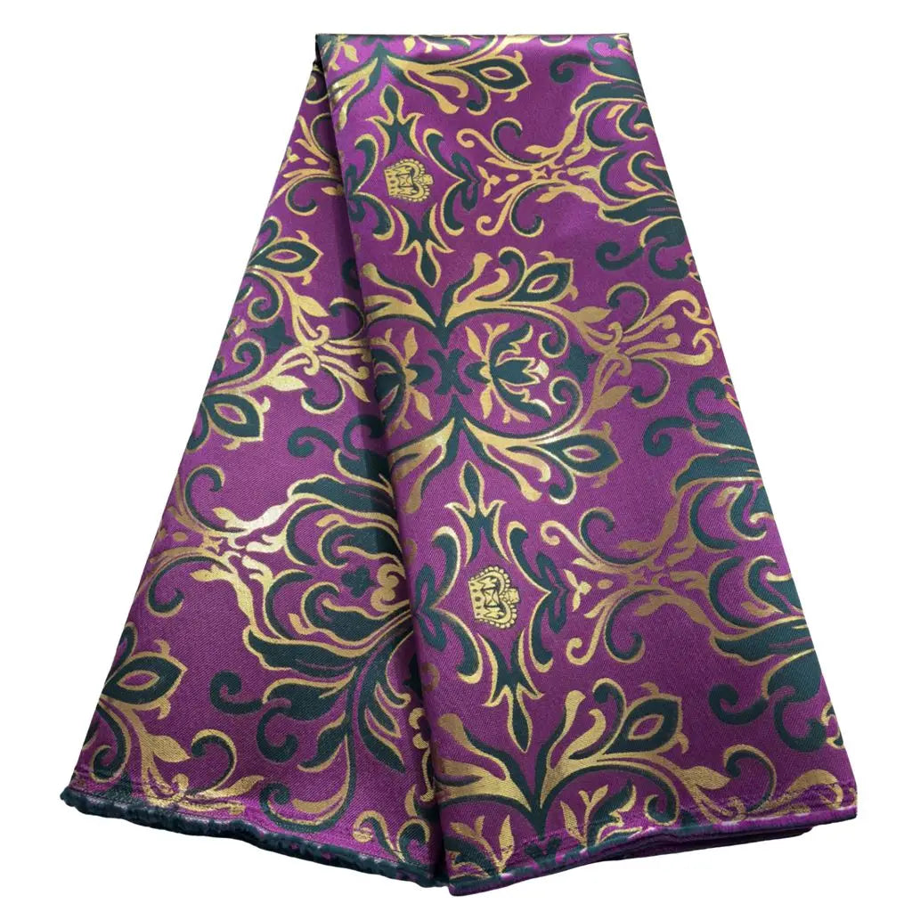 5 Yards Damask Lace Fabric Nigerian Brocade Aso Oke Materials Original Wool Damask DIY For King And Queens Clothes