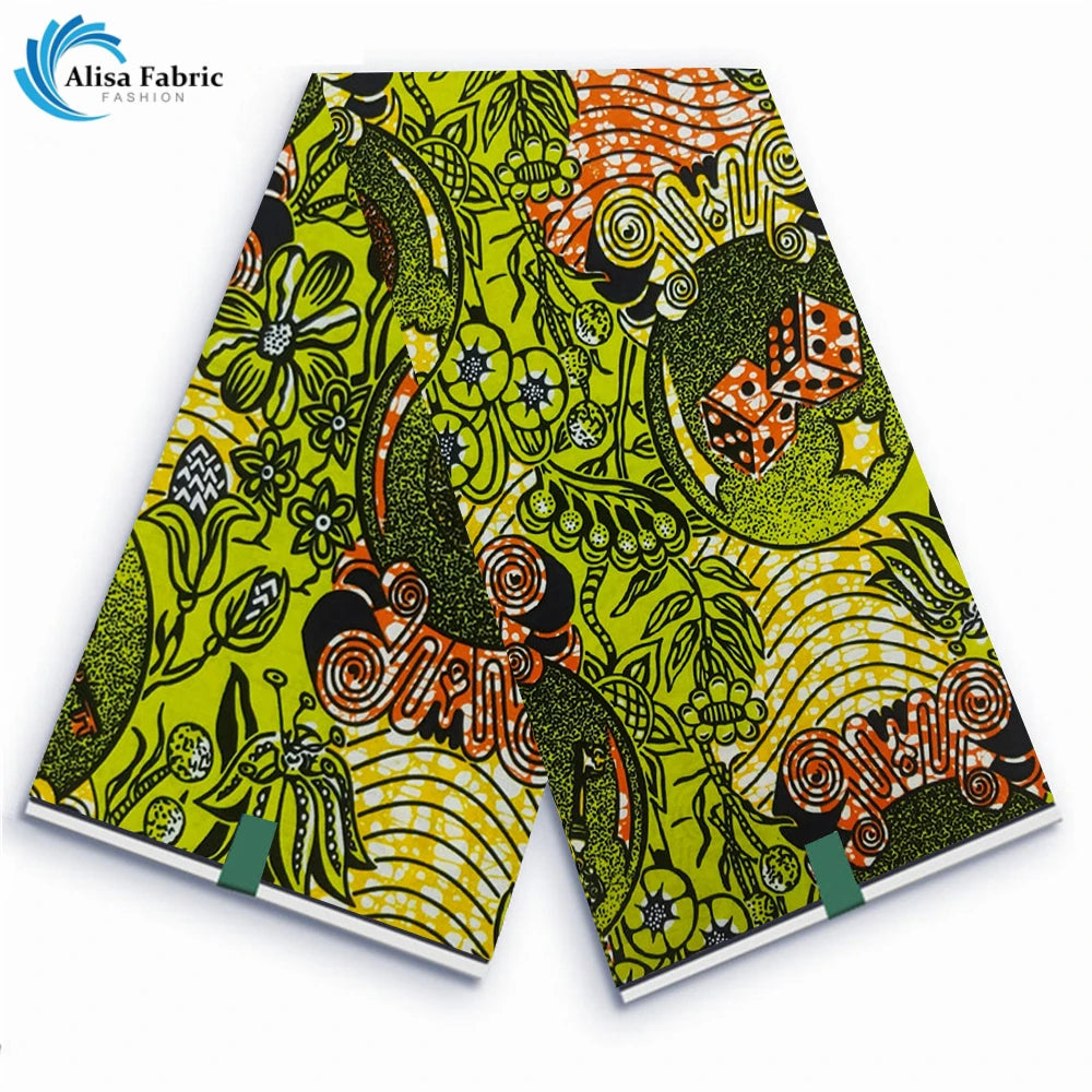 Ankara Block Prints Batik Fabric Veritable Wax African Wax Fabric Nigerian Dutch Hollandais Pagne 100% Cotton For Sewing VL-86