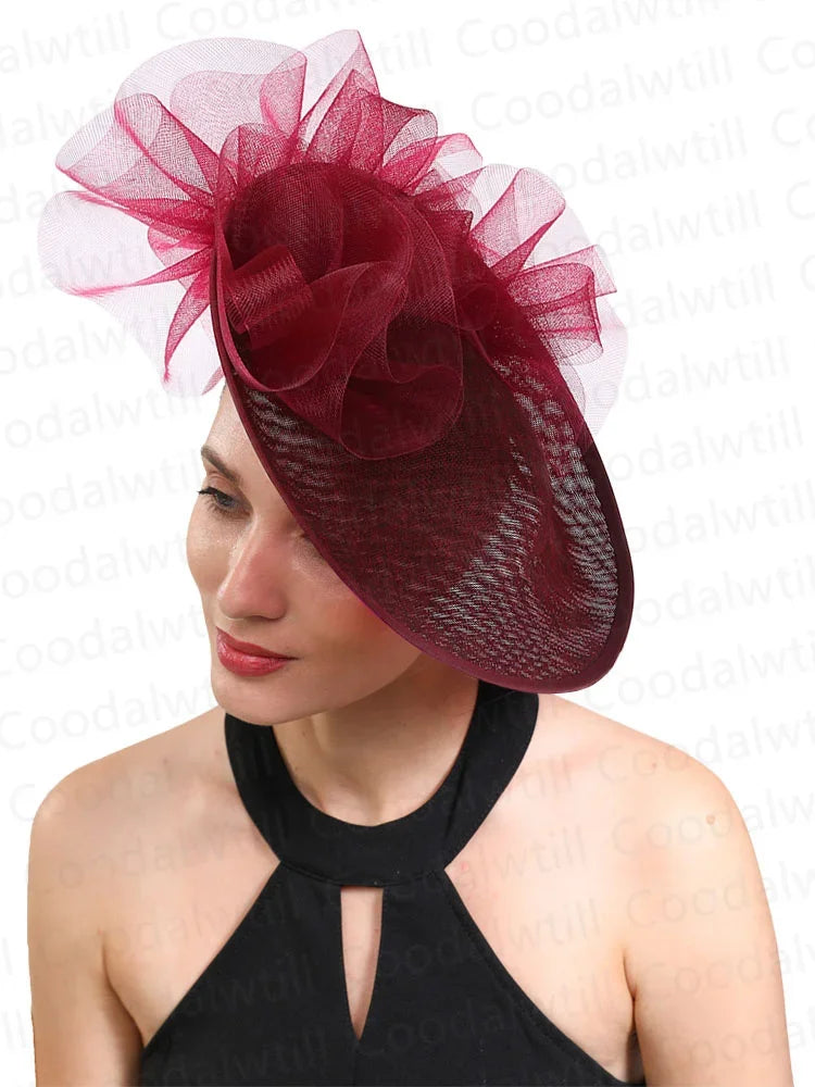 Church Fascinator Hat For Women Kentucky Pillbox Cap Women Party Occasion Headpiece Mother Bride Wedding Chapeau Cap Femme