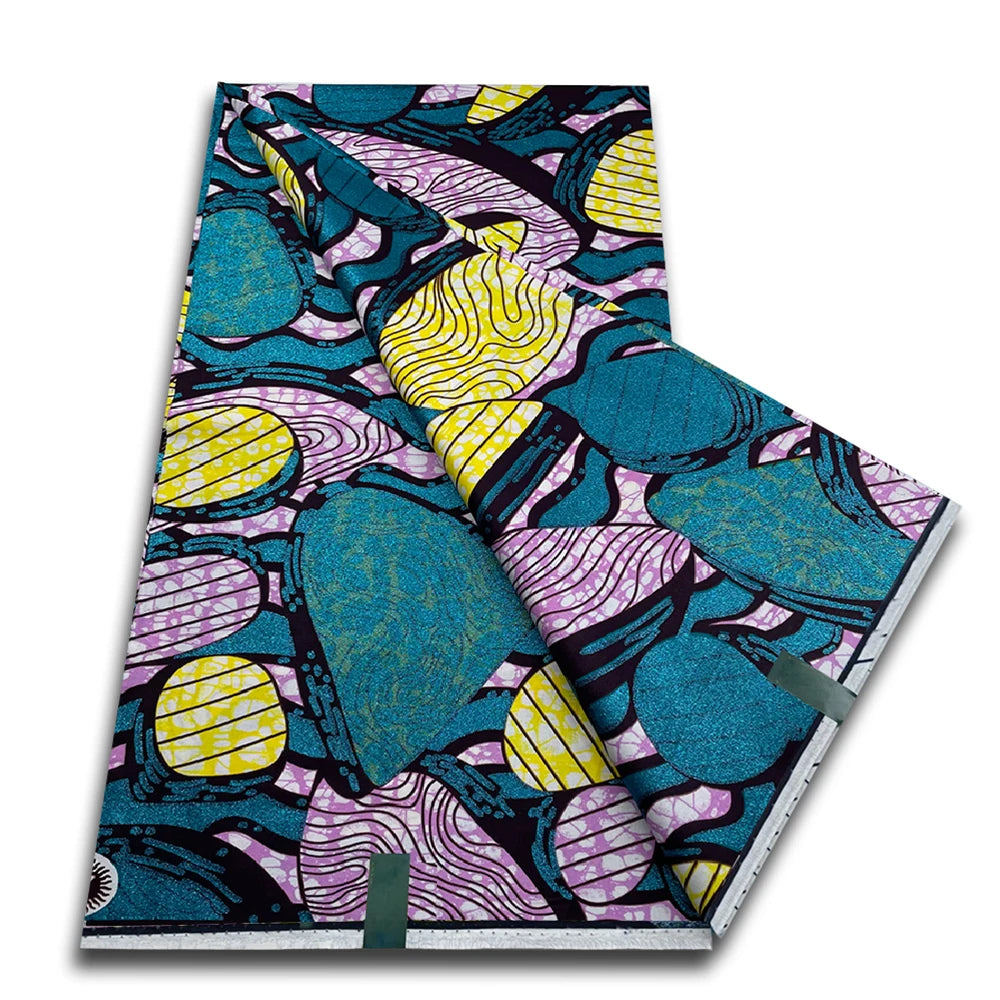 Grand Super 100% Cotton African Wax Fabric High Quality Wax Print Ankara Fabric For Sewing 6yards Women Fabric VL-40